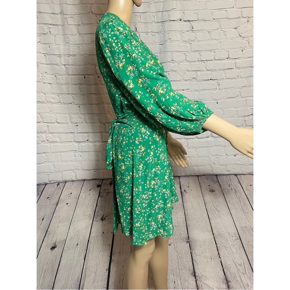 Faithfull The Brand Margo Green Floral Mini Dress Size S - Picture 5 of 12